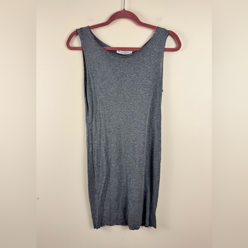 Project Social T raw edge jersey tank dress
